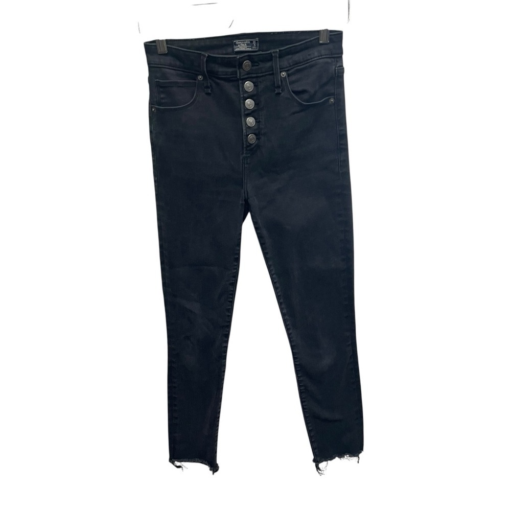 Abercrombie & Fitch high rise super skinny jeans women’s size 26/2 black grunge